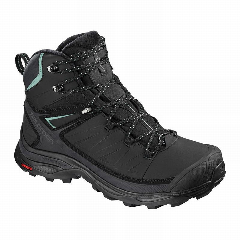 SALOMON X ULTRA MID CS WP W Philippines - Women's Winter Boots - Black | 675802-RDC